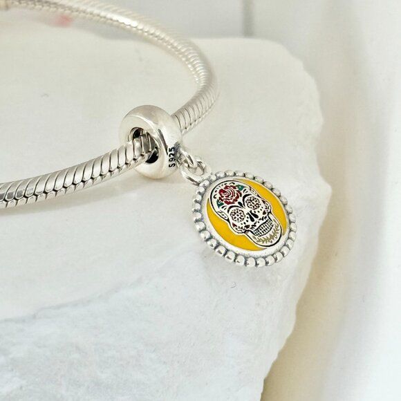 Pandora Mexican Day of the Dead Dangle S925 Silver Charm - Picture 2 of 4